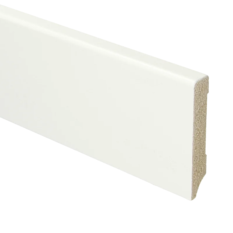 MDF Moderne Plint 70x12 RAL 9016 Verkeerswit 15948 Fabrieksprijs